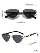 TriVision – Fashionable Black Triangular Glasses for Summer