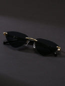 TriVision – Fashionable Black Triangular Glasses for Summer