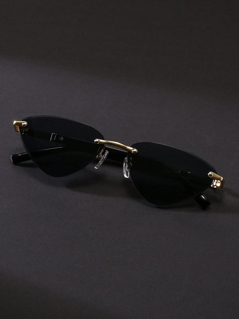 TriVision – Gafas triangulares negras de moda para el verano