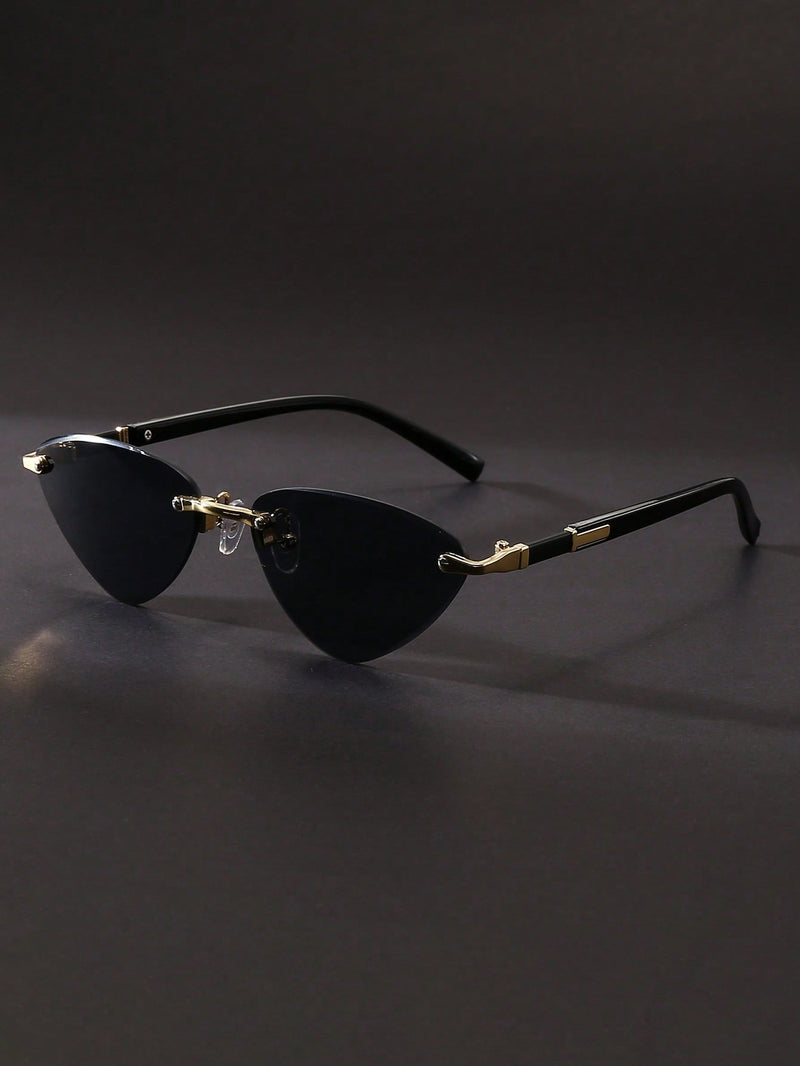 TriVision – Gafas triangulares negras de moda para el verano