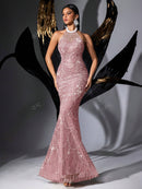 Pure Personality Goddess Mermaid Long Bridesmaid Dress Strapless Backless Evening Party Banquet Dress