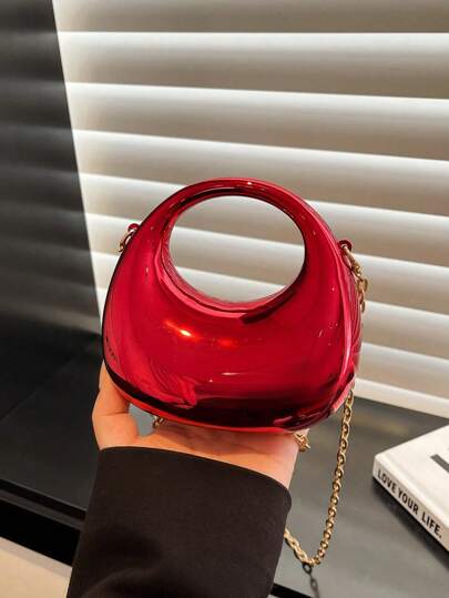 Bolso de mano de acrílico en miniatura para mujer, moderno y bandolera.