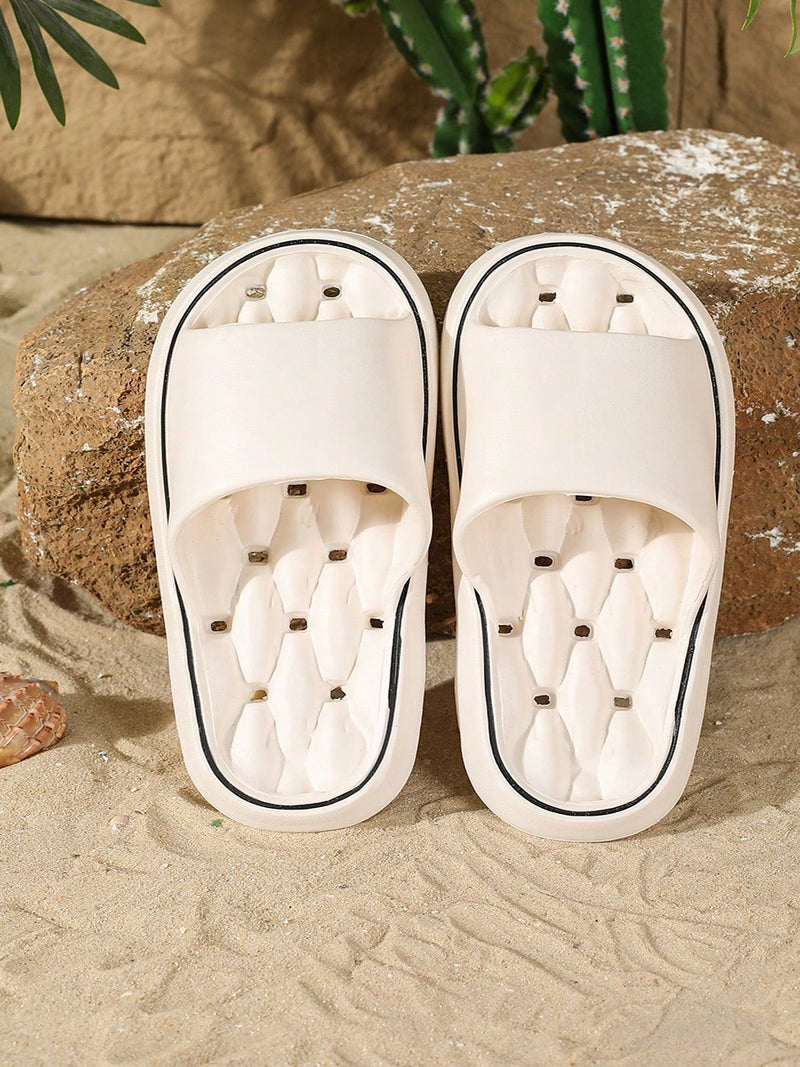 Sandalias de masaje EVA impermeables y versátiles de moda 2025 para niños y jóvenes, estilo sencillo y elegante, ideales para adolescentes, para usar en casa, baño y playa, ideales para el baño, también aptas para invitados, antideslizantes.