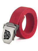 TRANSFORMERS Autobot Transformers Prime Metal Casual Canvas Belt, Strong and Durable Belt, Gift for Boys