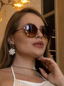 Óculos Octogonal Vintage Feminino