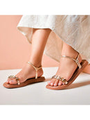 Sandalias de mujer con diamantes de imitación y plataforma plana, sandalias Birkenstock con purpurina y regulador