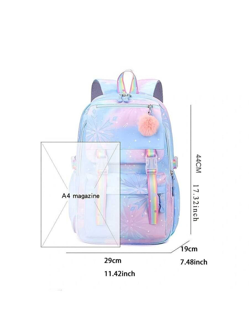 Mochila escolar de dibujos animados de la serie Disney Stitch, impermeable y resistente a la suciedad, bonita e informal, mochila de viaje para exteriores, gran capacidad, ideal para la escuela y salidas.