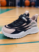 Zapatillas informales ligeras y transpirables para niñas, con suela suave, cierre de velcro y puntera anticolisión, ideales para correr, caminar, actividades al aire libre, senderismo y uso diario.