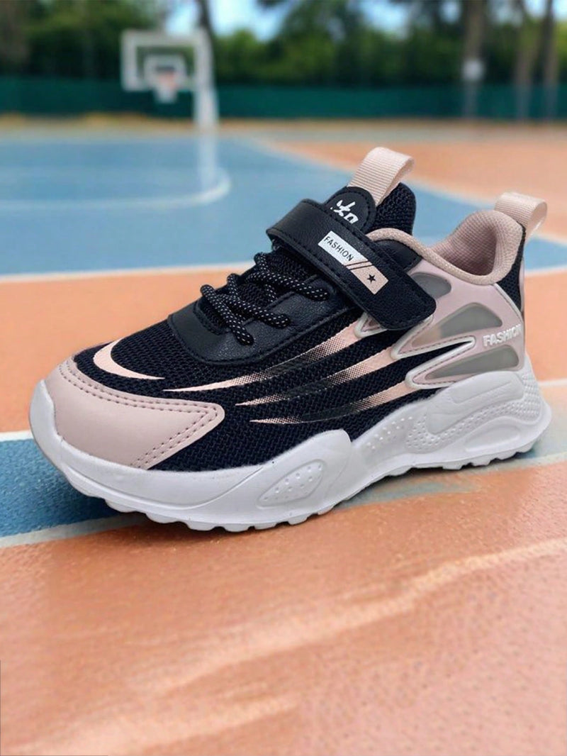 Zapatillas informales ligeras y transpirables para niñas, con suela suave, cierre de velcro y puntera anticolisión, ideales para correr, caminar, actividades al aire libre, senderismo y uso diario.