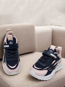 Zapatillas informales ligeras y transpirables para niñas, con suela suave, cierre de velcro y puntera anticolisión, ideales para correr, caminar, actividades al aire libre, senderismo y uso diario.