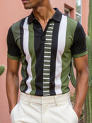 Polo Shirt with Geometric Print