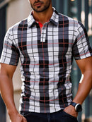 Polo Shirt with Geometric Print