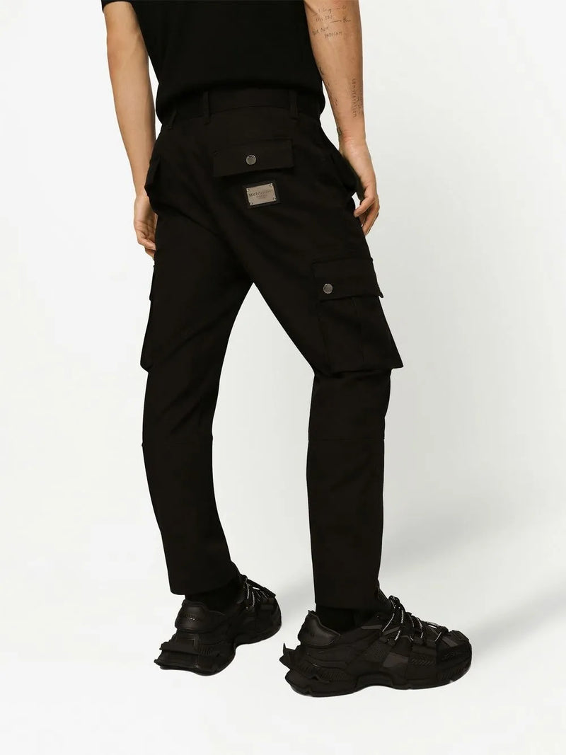 Calça cargo com tag de logo