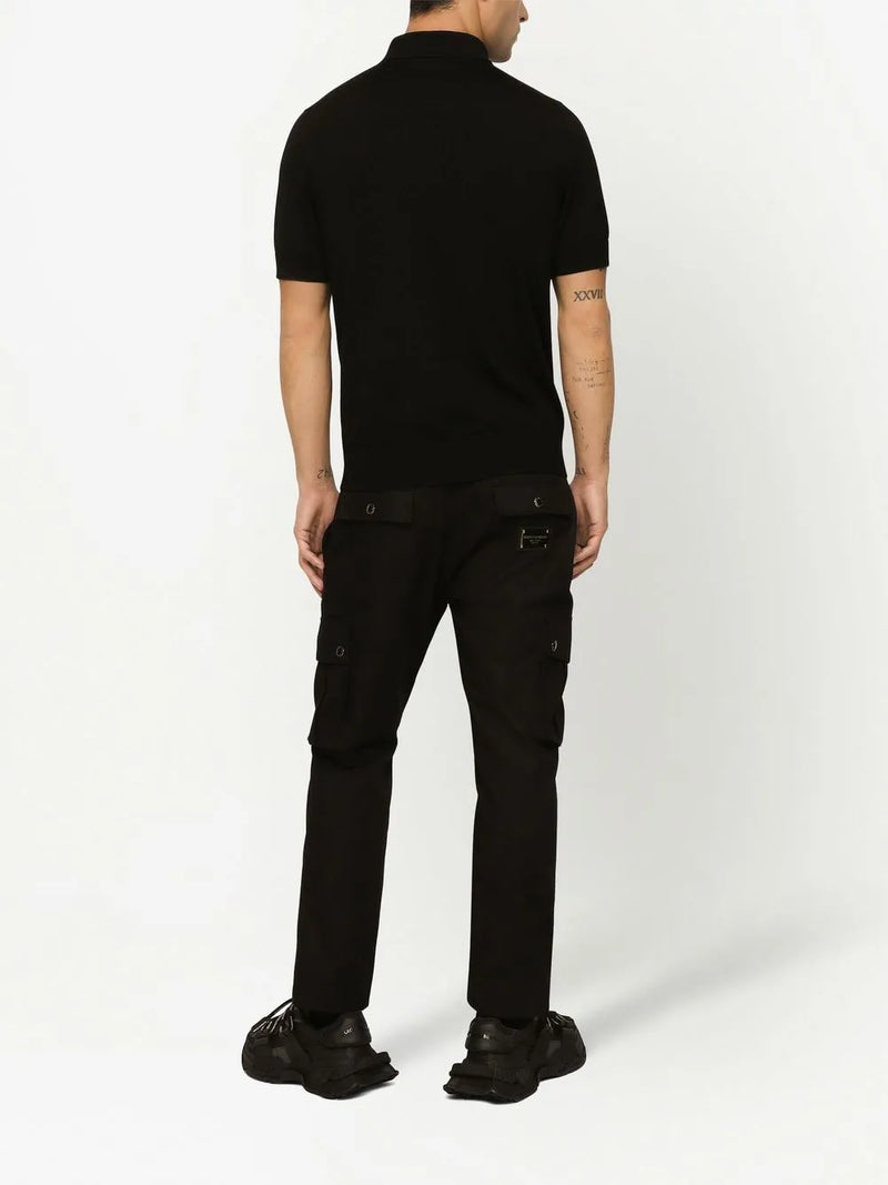 Calça cargo com tag de logo