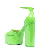 Sandália de Couro com Plataforma 105mm