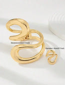 Gold Bracelet and Ring Set
