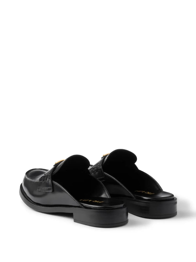 Prada - Brushed Leather Mule 