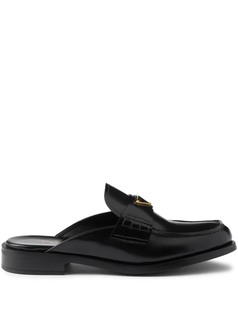 Prada - Brushed Leather Mule 