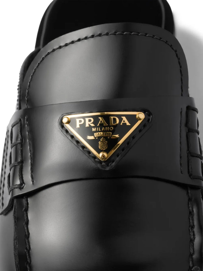 Prada - Brushed Leather Mule 