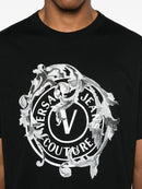 Camiseta de algodão com estampa barroca