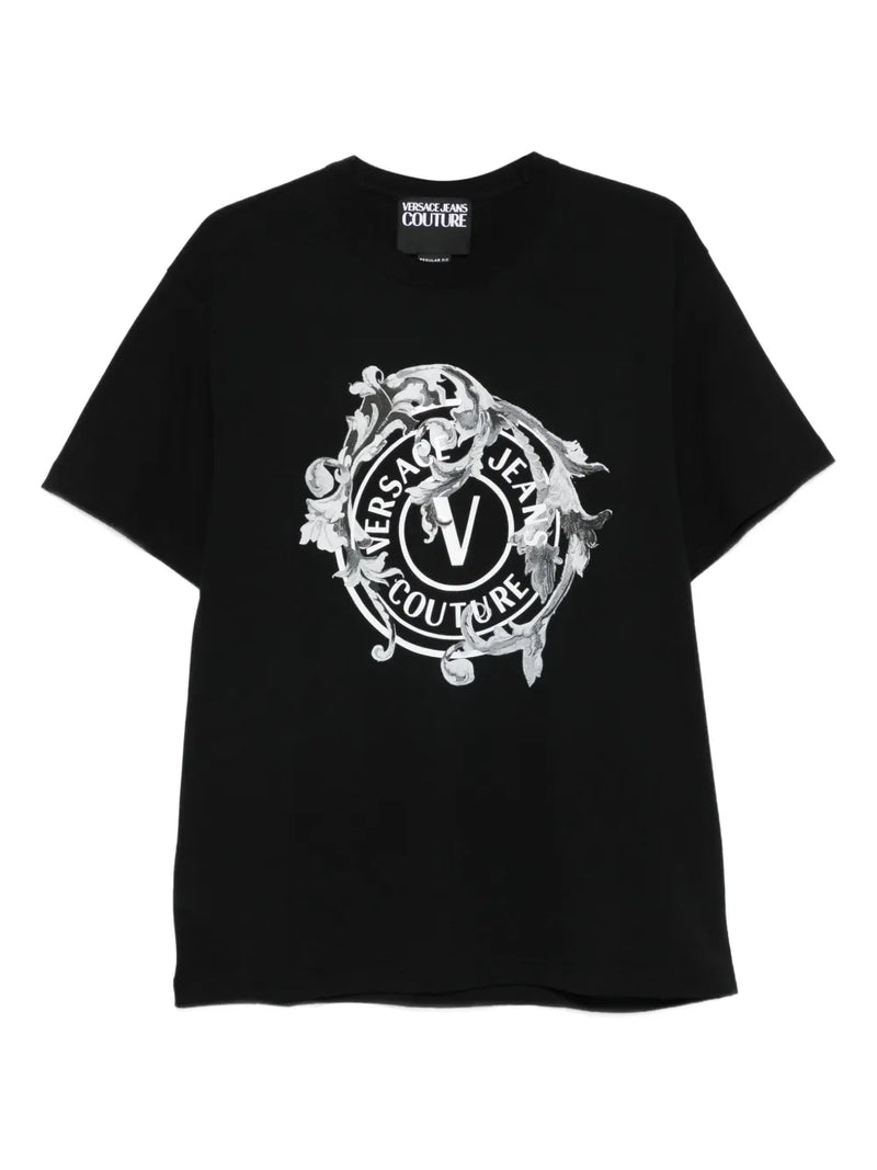 Camiseta de algodão com estampa barroca