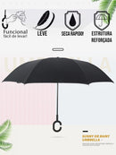 Paraguas invertido SuFeng con tejido impermeable y doblemente reforzado
