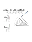 Soporte ergonómico ajustable y plegable para portátil ABS para tableta, iPad y portátil
