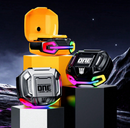 TRANSFORMERS TRANSFORMERS TF-T22 Bumblebee Bluetooth Headphones, Stereo eSports Gaming Headsets with Low Latency Surround Sound, Sports Headphones with Mic, Colorful LED Light, Silicone Wireless Earbuds for Smart Phones