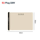 Bandeja calentadora eléctrica, placa calentadora de alimentos, plegable, portátil, inteligente, esterilla de calentamiento rápido, bandeja calentadora eléctrica con 3 ajustes de temperatura