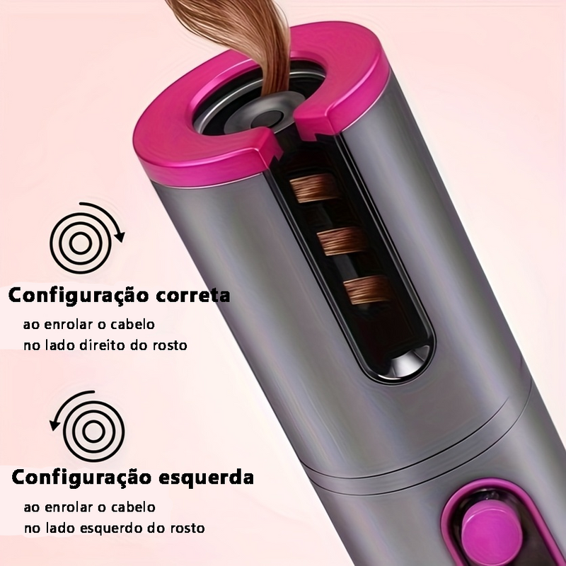 Modelador de Cachos Inteligente – Beleza Sofisticada com Display Digital e Cerâmica Avançada