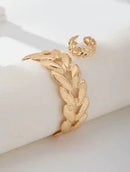 Gold Bracelet and Ring Set