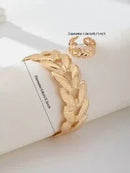 Gold Bracelet and Ring Set