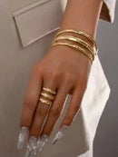 Gold Bracelet and Ring Set