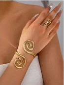 Gold Bracelet and Ring Set