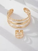 Gold Bracelet and Ring Set