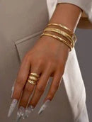 Gold Bracelet and Ring Set