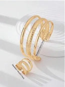 Gold Bracelet and Ring Set