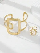 Gold Bracelet and Ring Set