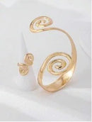 Gold Bracelet and Ring Set