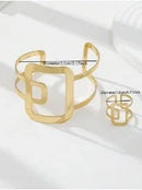 Gold Bracelet and Ring Set