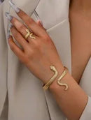 Gold Bracelet and Ring Set