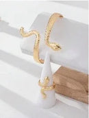 Gold Bracelet and Ring Set