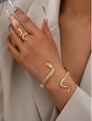 Gold Bracelet and Ring Set