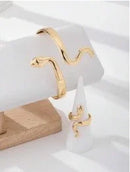 Gold Bracelet and Ring Set