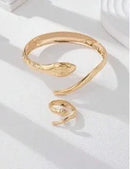 Gold Bracelet and Ring Set