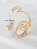 Gold Bracelet and Ring Set