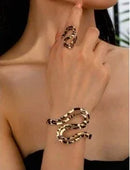 Gold Bracelet and Ring Set