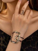 Gold Bracelet and Ring Set