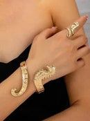 Gold Bracelet and Ring Set