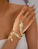 Gold Bracelet and Ring Set